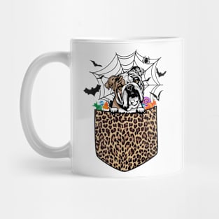 Cute Bulldog Dog Lover Gift Leopard Bulldog Halloween Mug